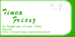 timea friesz business card