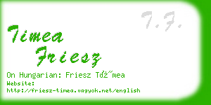 timea friesz business card